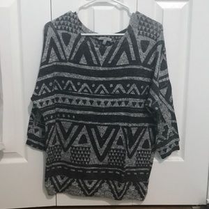 Patterned slouchy sweater